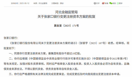 时隔半年再定增！张家口银行频频补充资(📔)本背后，盈利能力亟待改善